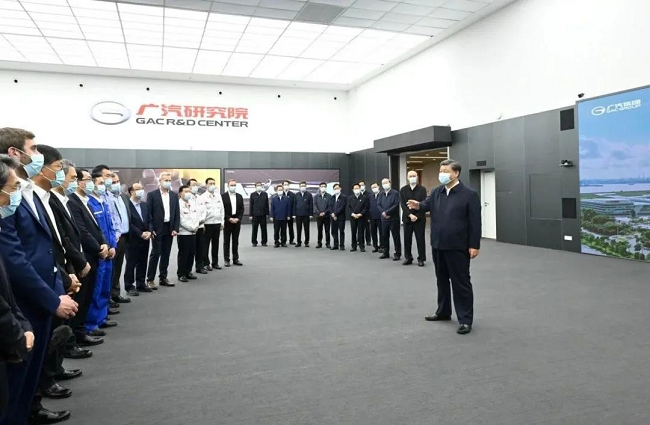 习近平在广州市考察调研 bbin副总经理、有研广东院院长毛昌辉参加现场交流